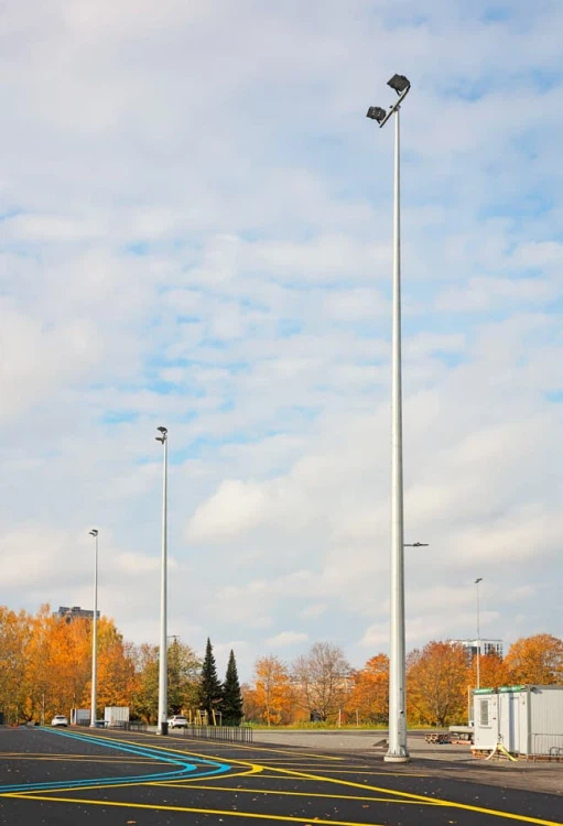 High Mast Luminaires 200W 300W 500W 1000W 1500W 2000W LED Flood Light With HDG Poles